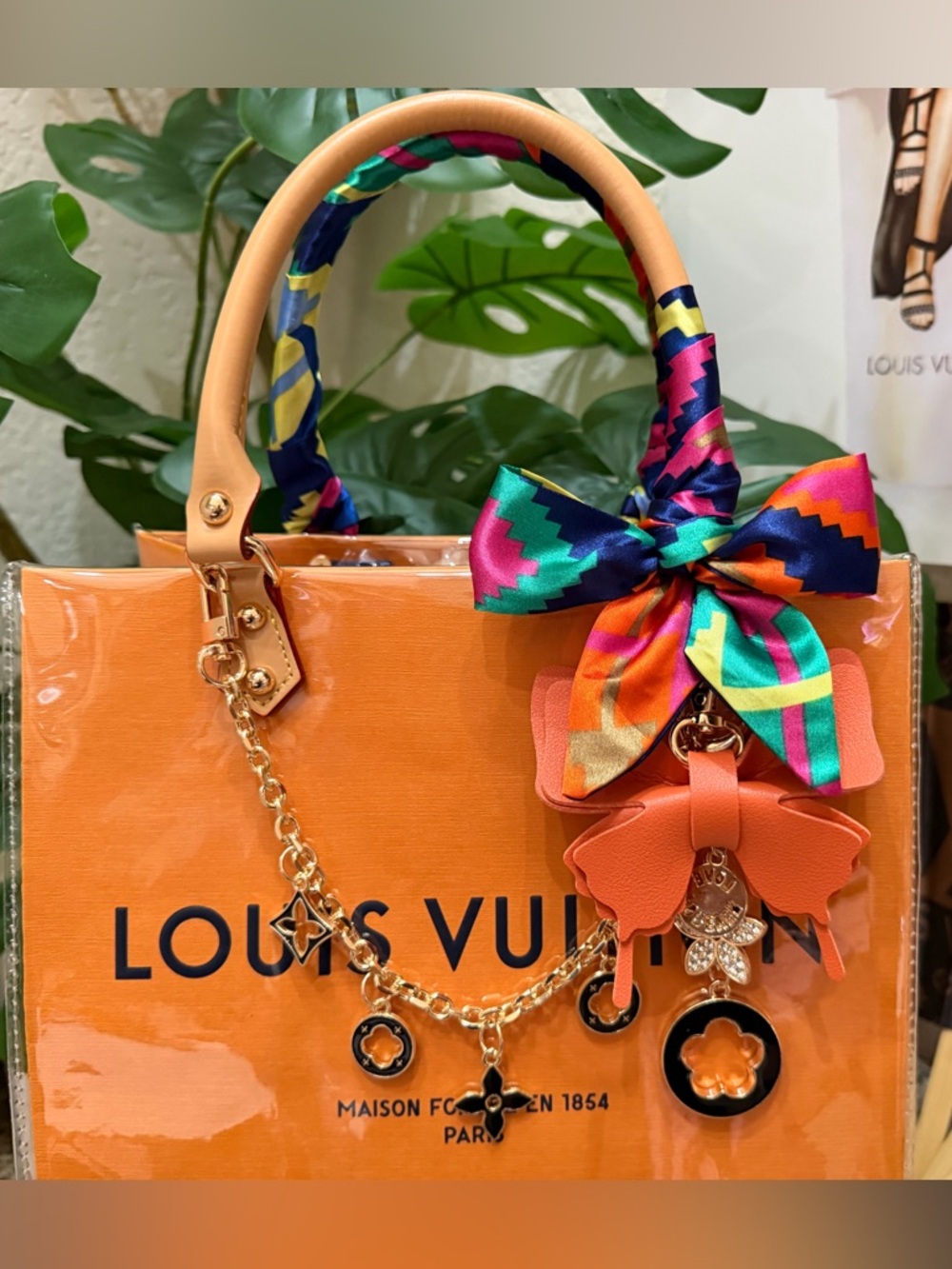 🧡🩵🖤Louis Vuitton Gift Bag Tote🖤🩵🧡 - Picture 2 of 7
